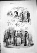 Old 1878 Amateur Acting Aquarium Theatre Westminster Two Roses Actors Victorian