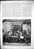 Original Old Antique Print 1878 Scene Famous Play Opera King Henry Iv Theatre