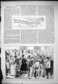Old 1878 Sale Mddle Teitjens Wardrobe Debenham Storr Map River Tyne H Victorian