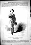 Original Old Antique Print 1878 Theatrical House Jack Built Stage Lover Man