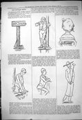 Original Old Antique Print 1878 Theatre Captious Critic Spectators Audience