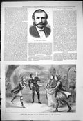 Old 1879 Portrait Mr John Francis Barnett Twelfth Night Haymarket The Victorian