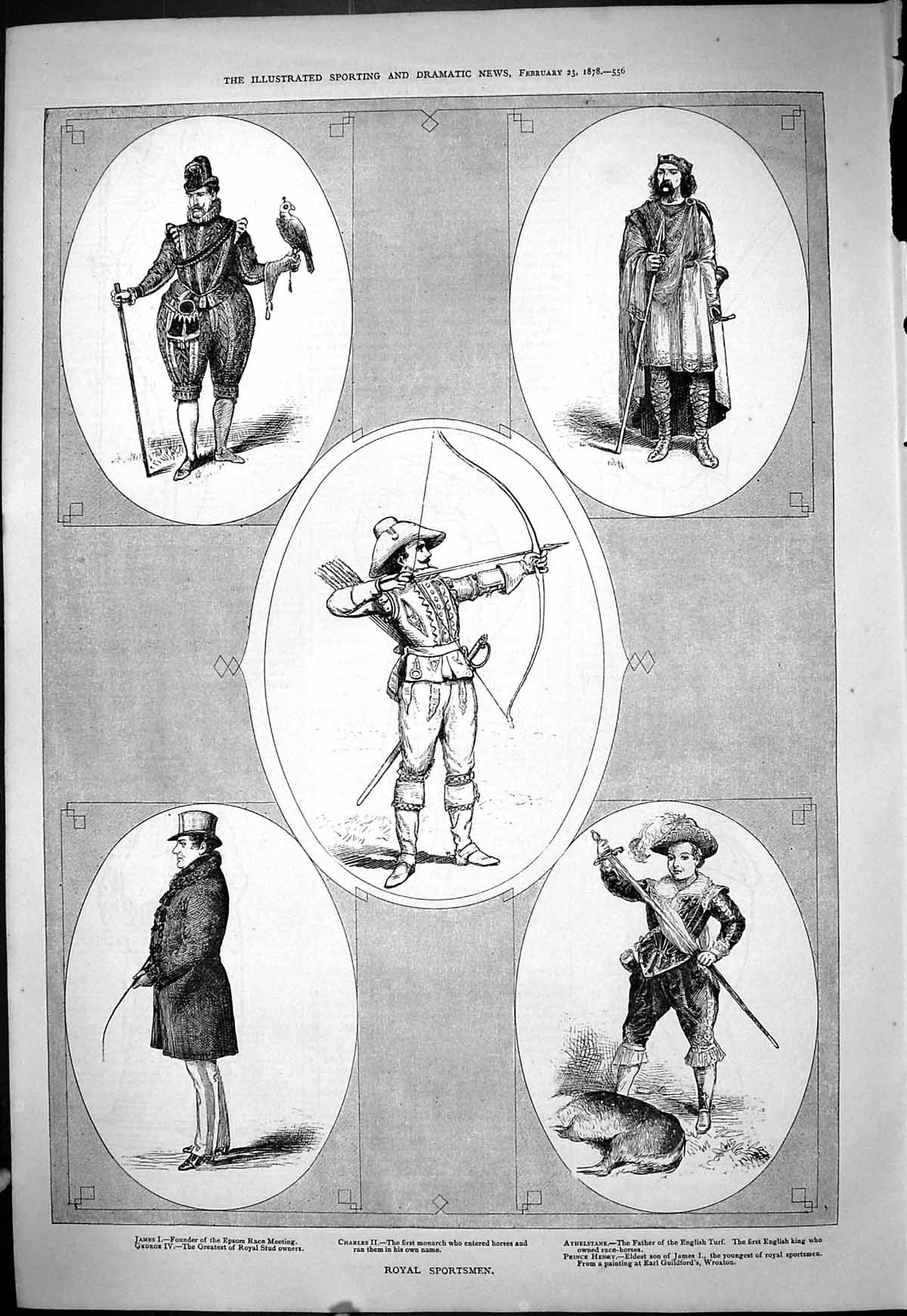 Old 1878 Royal Sportsmen James Epsom George Charles Athelstane Henry Victorian