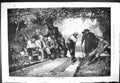 Original Old Antique Print Casting Vote Men Meeting Under Trees 1878 Victorian