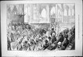 Antique Old Print Marriage Mr Lionel Tennyson Locker Westminster Abbey 1878