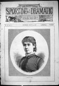 Original Old Antique Print 1878 Portrait Miss Ida Hertz Beautiful Woman 19th