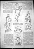 Original Old Antique Print 1878 Theatre Captious Critic Trumpet Blower 19th