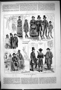 Old Antique Print 1878 May Meetings Theatre Exeter Hall Lunch Time Scene 19th
