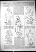 Original Old Antique Print 1878 Theatre Captious Critic Sherry Smoking Comedian