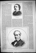 Original Old Antique Print 1878 Portrait Mr HarKyrle Charles Mathews Victorian