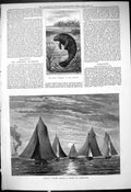 Old 1878 Living Mermaid Aquarium Seal R.C.P.Y.C. Cutter Match Yachts Victorian