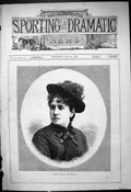 Original Old Antique Print Portrait Miss Rose Eytinge Beautiful Woman 1878 19th