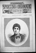 Original Old Antique Print 1878 Portrait Beautiful Woman Miss Cleeves Victorian