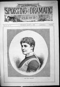 Original Old Antique Print 1878 Portrait Beautiful Woman Miss Maria Robertson