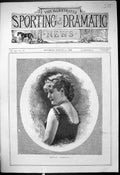 Original Old Antique Print Portrait Mdlle. Verdini Beautiful Woman 1878 19th
