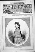 Original Old Antique Print Portrait Madame Cave-Ashton Beautiful Woman 1878