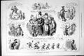 Antique Old Print Some Street Humours School Children Men Women Sketches 1878