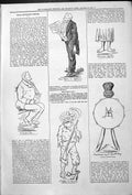 Original Old Antique Print Captious Critic Theatre Actors Dukes Theatre 1878