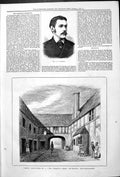 Old Print Mr Macklin Hostelries Saracen'S Southwell Nottinghamshire 1878 19th