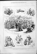 Original Old Antique Print New Promenade Brighton Aquarium Sea Lions 1878 19th