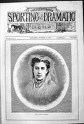 Original Old Antique Print Portrait Miss Clara Kellog Beautiful Woman 1878 19th