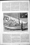 Antique Old Print Nautilus Boat After Crossing Atlantic Paris Exhibition 1878