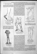 Antique Old Print Captious Critic Theatre Actors Feet Noble Earl Poacher 1878