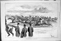 Antique Old Print Cambridgeshire Red Post Horse Racing Sport Sturgess 1878 19th