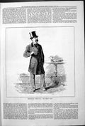 Original Old Antique Print Theatrical Types The Heavy Man 1878 19th