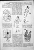 Old Antique Print Captious Critic Theatre Actors Musical Darby Joan 1878 19th