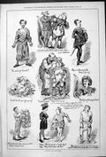 Original Old Antique Print Agonies Amateurs Drama Theatre Mishaps Comedy 1878