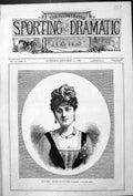 Old Antique Print Miss Cora Stuart Cloches Corneville Globe Theatre 1878 19th