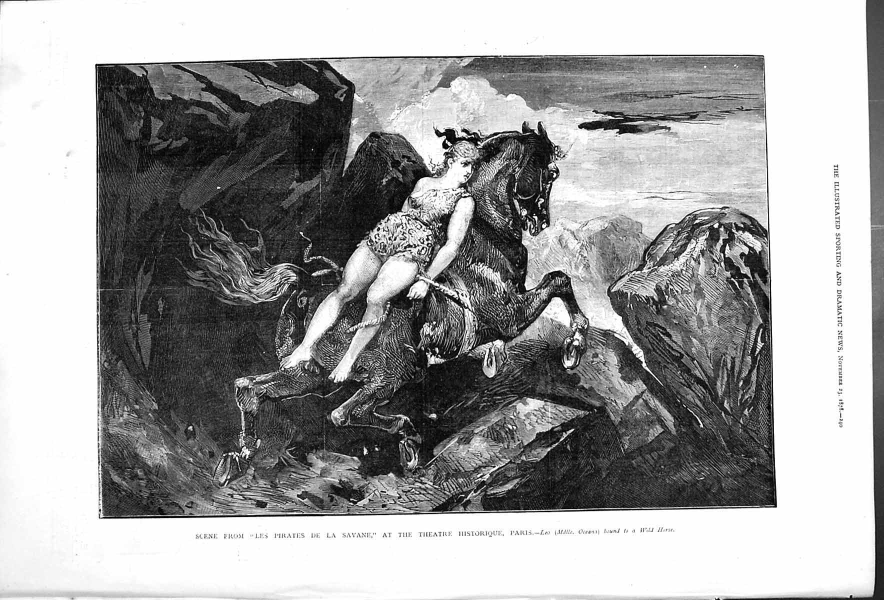 Old Scene From Les Pirates Savane Historique Theatre Paris Leo Bound