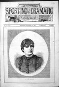 Original Old Antique Print Portrait Miss Annie Beauclerc Beautiful Woman 1878