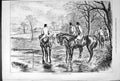 Old Print Enthusiasts In The Hunting Field Horses Sturgess Portrait 1878 19th