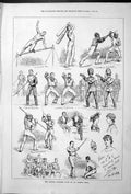 Original Old Antique Print London Athletic Club At Saint James Hall Dadd 1878