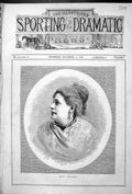 Original Old Antique Print Portrait Miss Sene Beautiful Woman 1878 Victorian