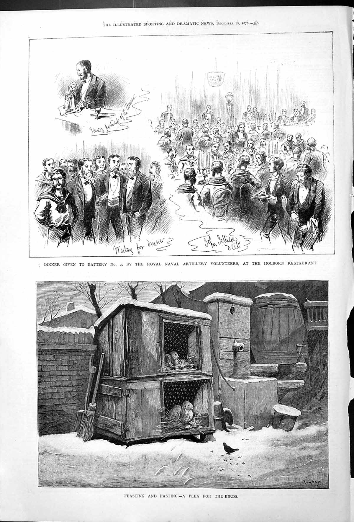 Old Royal Naval Volunteers Holborn Restaurant Dinner Rabbits Bird Sno
