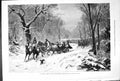 Old Sledge Party In The Seventeenth Century Outdoor Snow Scene Horses