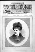 Original Old Antique Print Portrait 1879 Miss Jenny Lee Beautiful Woman 19th