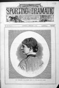 Antique Old Print Lady Hunting Field Viscountess Parker Beautiful Woman 1879