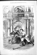 Antique Old Print Burlesque Carmen Scene At The Folly Theatre Friston 1879 19th