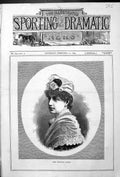 Original Old Antique Print Portrait 1879 Miss Georgina Burns Beautiful Woman