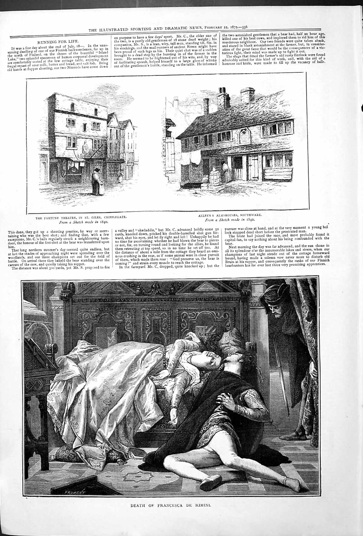 Old Death Francesca Rimini Fortune Theatre Giles Alleyns Almshouses