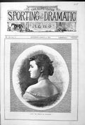 Original Old Antique Print Portrait Connaught Duchess Beautiful Woman 1879 19th