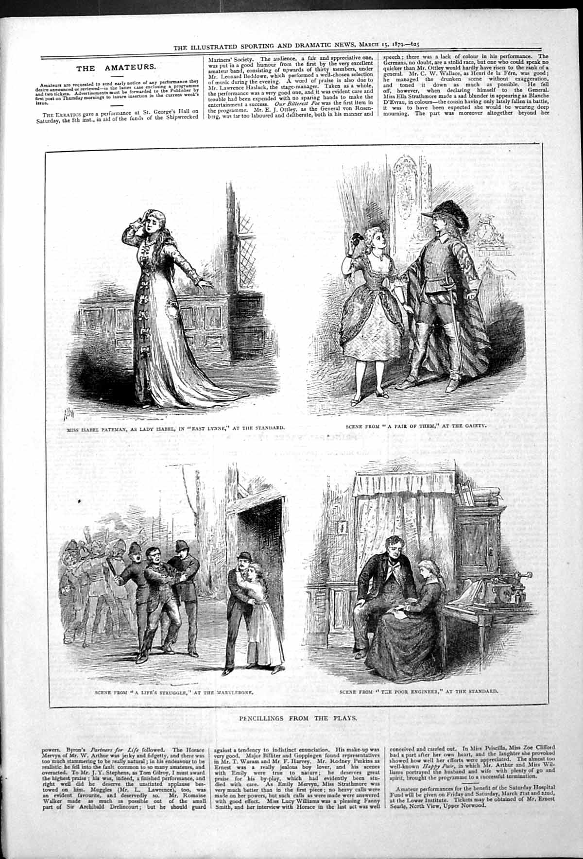 Old Pencillings Plays Sketches Marylebone Standard Gaiety East Lynne