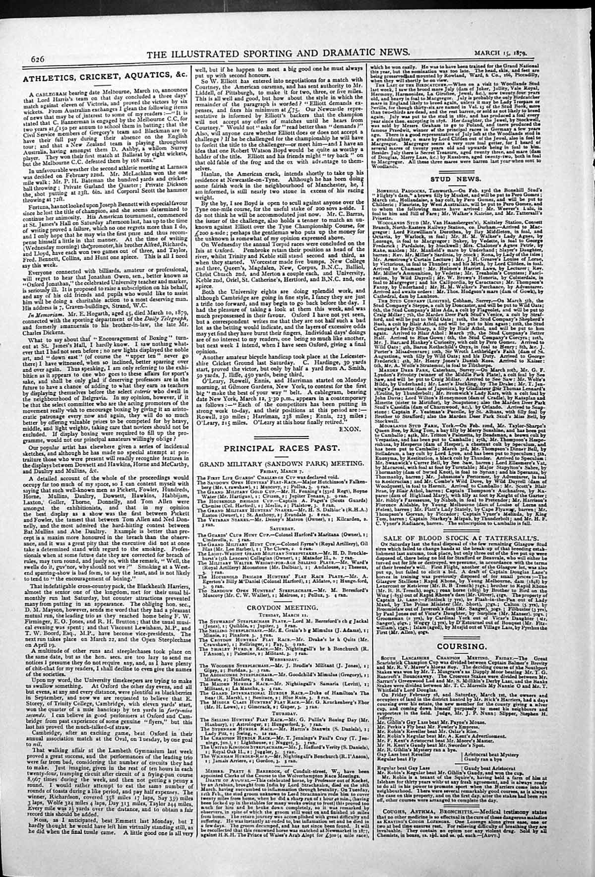 Antique Print Turfiana Late John Frail Boxing At Saint James Hall Dadd 1879