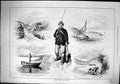 Old Print 1879 Salmon Fishing Norway Drag-Net River Fish Fisherman Temple 19th