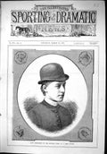 Antique Print 1879 Lady Celebrity Hunting Field Miss Cuyler Beautiful Woman