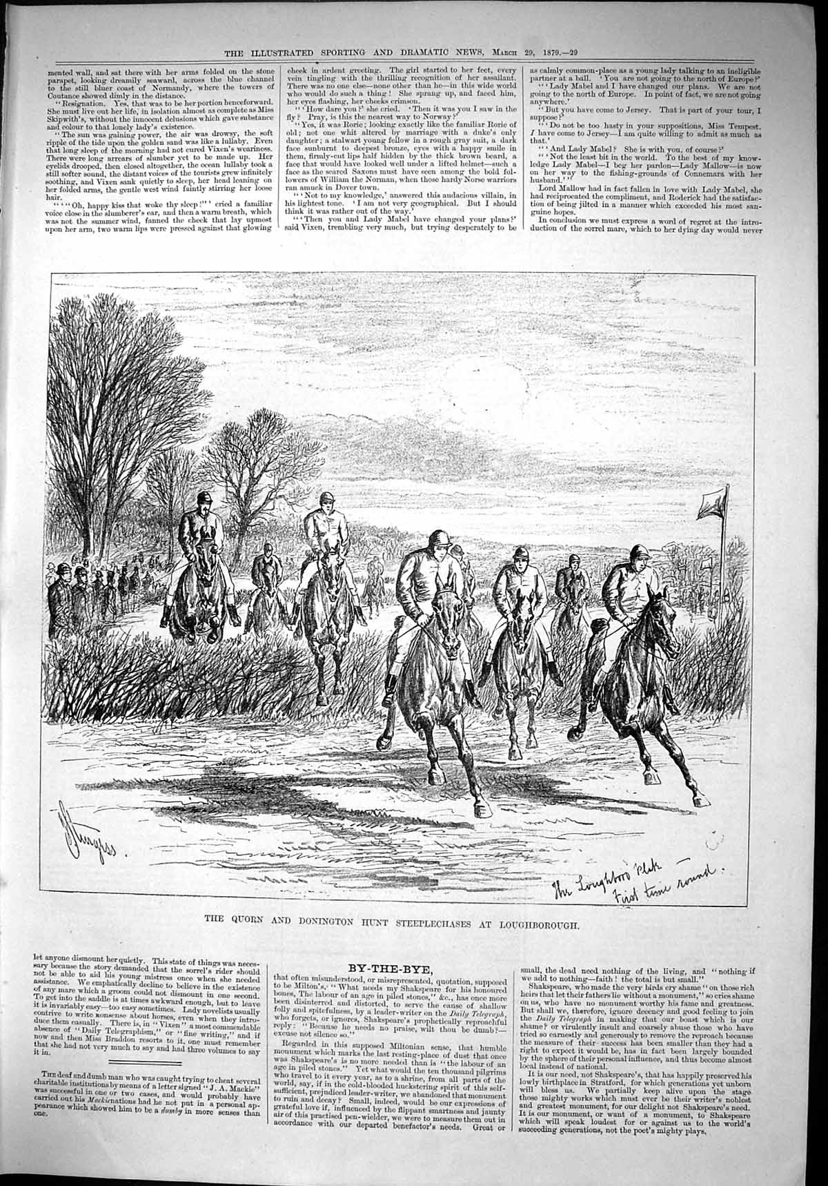 Old 1879 Quorn Donington Hunt Steeplechases Loughborough Longwood Hor Victorian